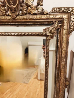 Miroir ancien a parcloses – style louis xv/baroque