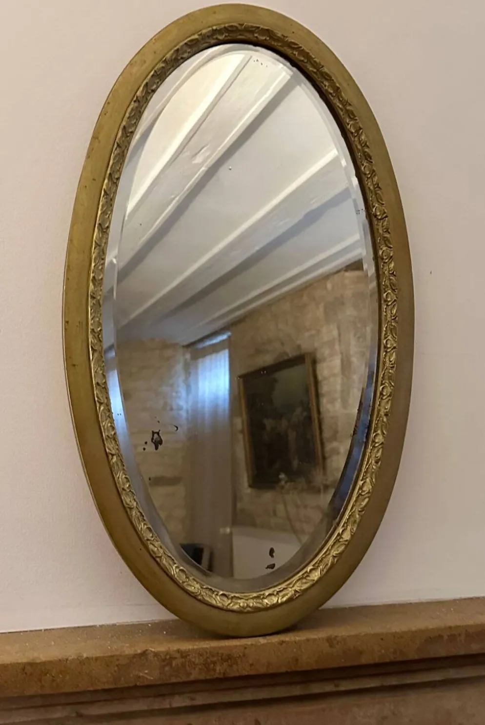 Miroir ancien biseauté