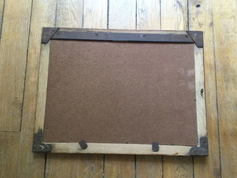 Miroir ancien bois naturel