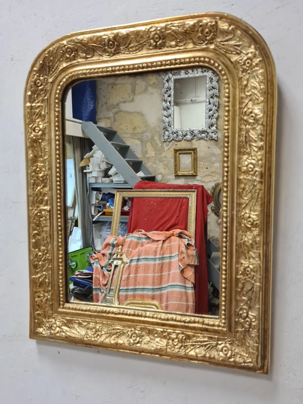 Miroir ancien doré Louis Philippe