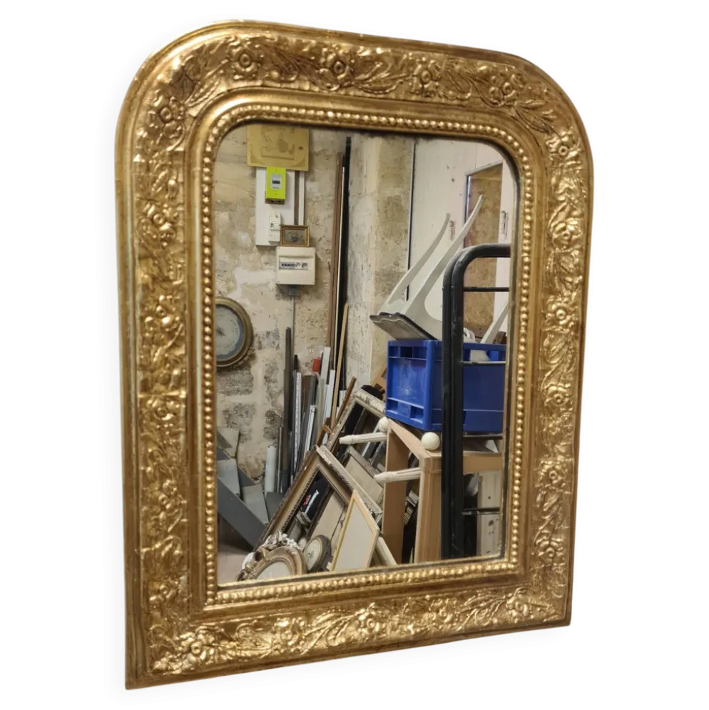 Miroir ancien doré Louis Philippe
