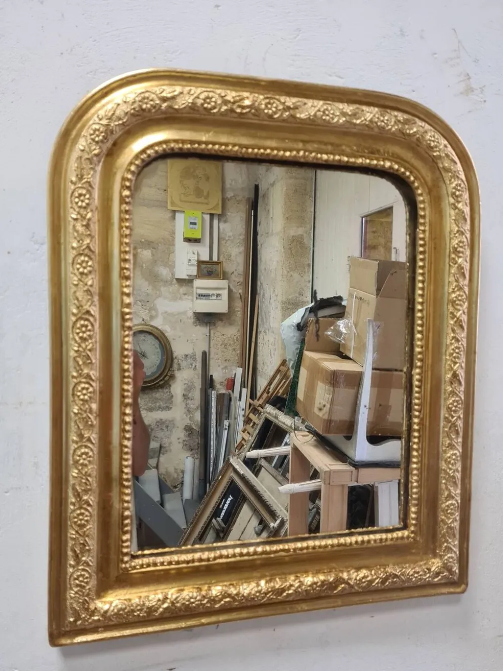 Miroir ancien doré Louis Philippe