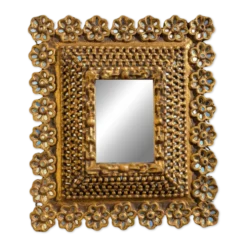 Miroir ancien en bois doré