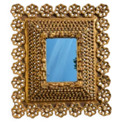 Miroir ancien en bois doré