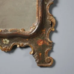 Miroir ancien en bois laqué, Italie, fin XIXe siècle