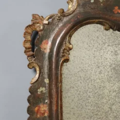 Miroir ancien en bois laqué, Italie, fin XIXe siècle