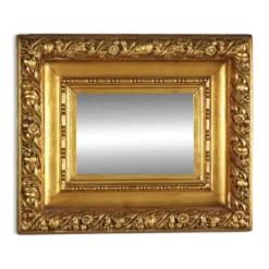Miroir ancien en bois sculpté et doré, Italie, XXe siècle
