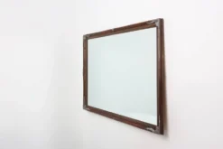 Miroir ancien à facettes en bois sculpté, France, années 1850