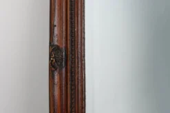 Miroir ancien français à facettes en bois sculpté, vers 1850