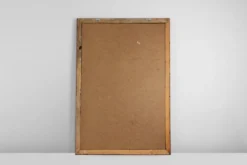 Miroir ancien français à facettes en bois sculpté, vers 1850
