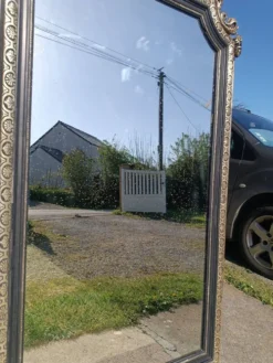 Miroir ancien à fronton 168/88 cm