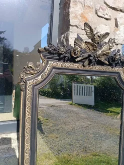 Miroir ancien à fronton 168/88 cm