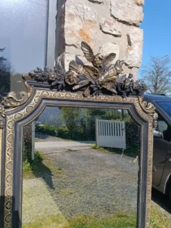 Miroir ancien à fronton 168/88 cm