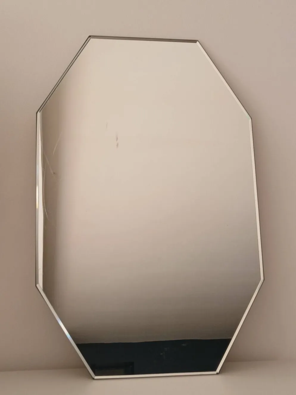 Miroir ancien hexagonal