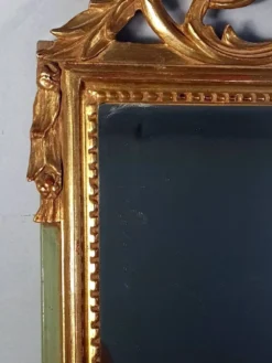 Miroir ancien style Louis XVI bois sculpté dorure d'origine 73x43 cm D230
