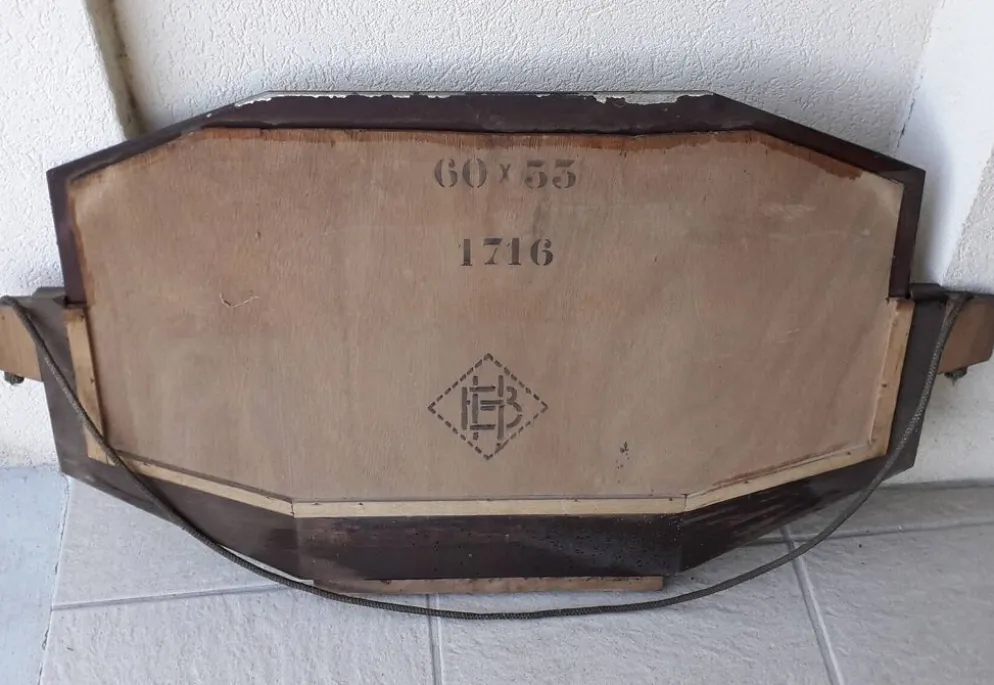 Miroir années 60 bois
