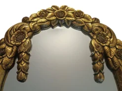 Miroir Art Déco cadre dor sculpté, France vers 1930