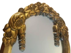 Miroir Art Déco cadre dor sculpté, France vers 1930
