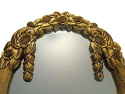 Miroir Art Déco cadre dor sculpté, France vers 1930