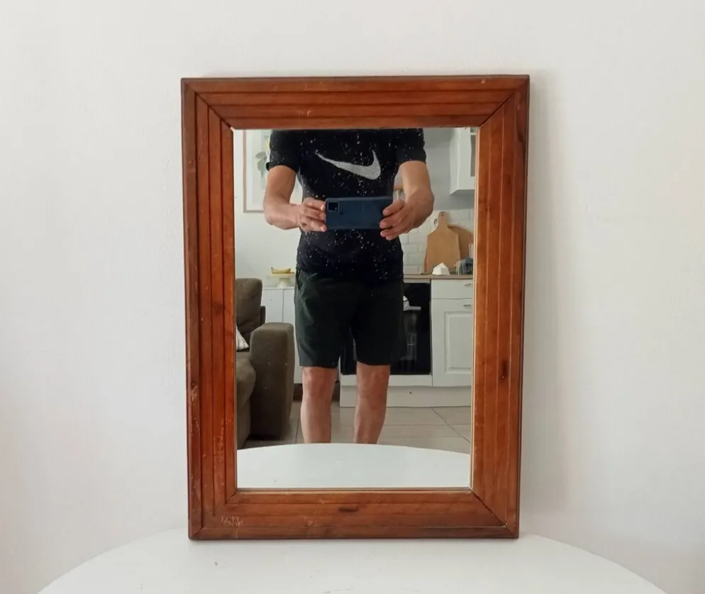 Miroir Art déco en bois, années 50