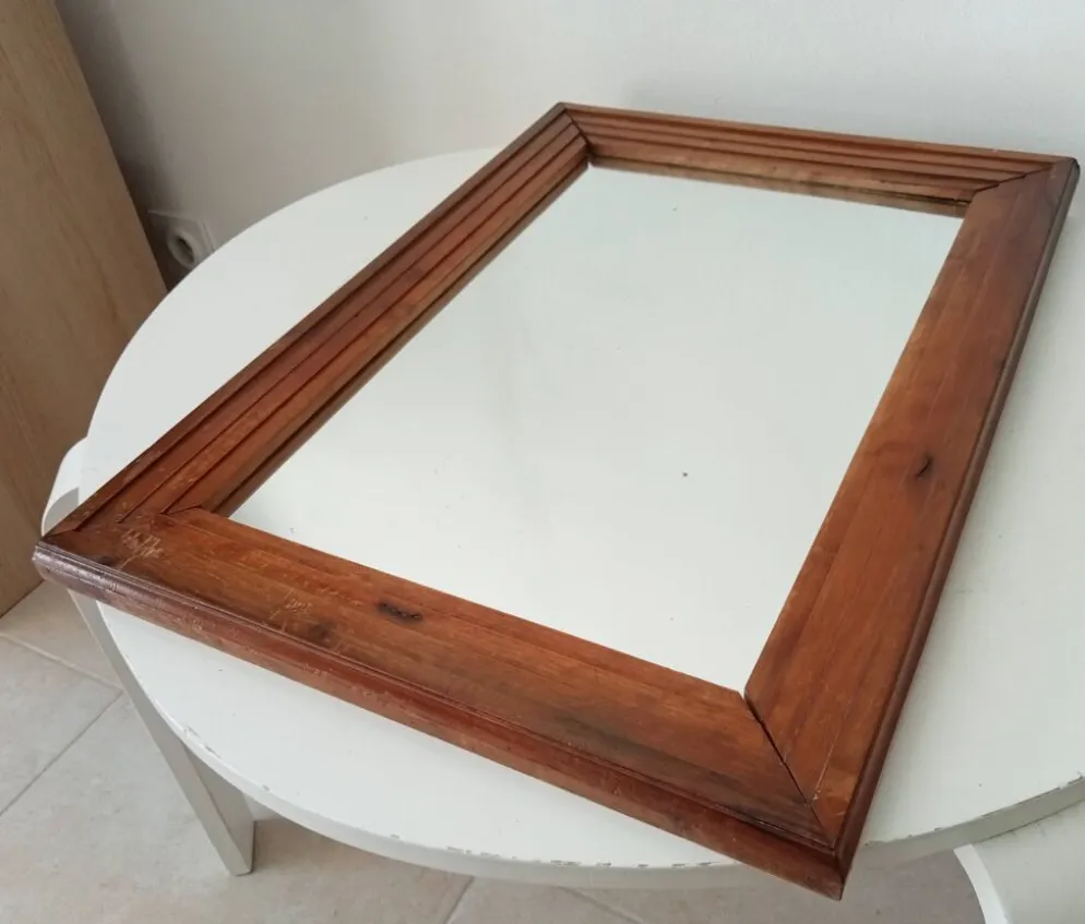 Miroir Art déco en bois, années 50