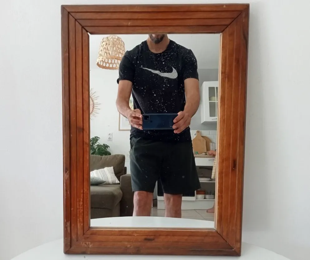 Miroir Art déco en bois, années 50