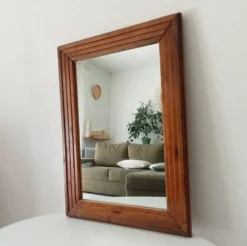 Miroir Art déco en bois, années 50