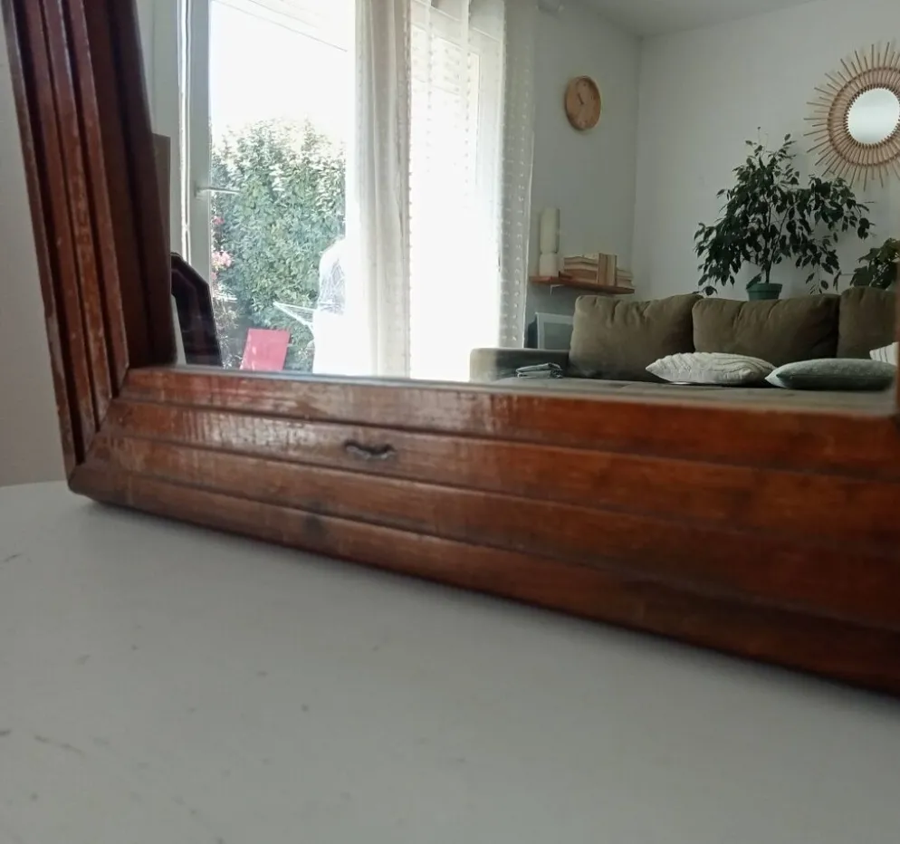 Miroir Art déco en bois, années 50