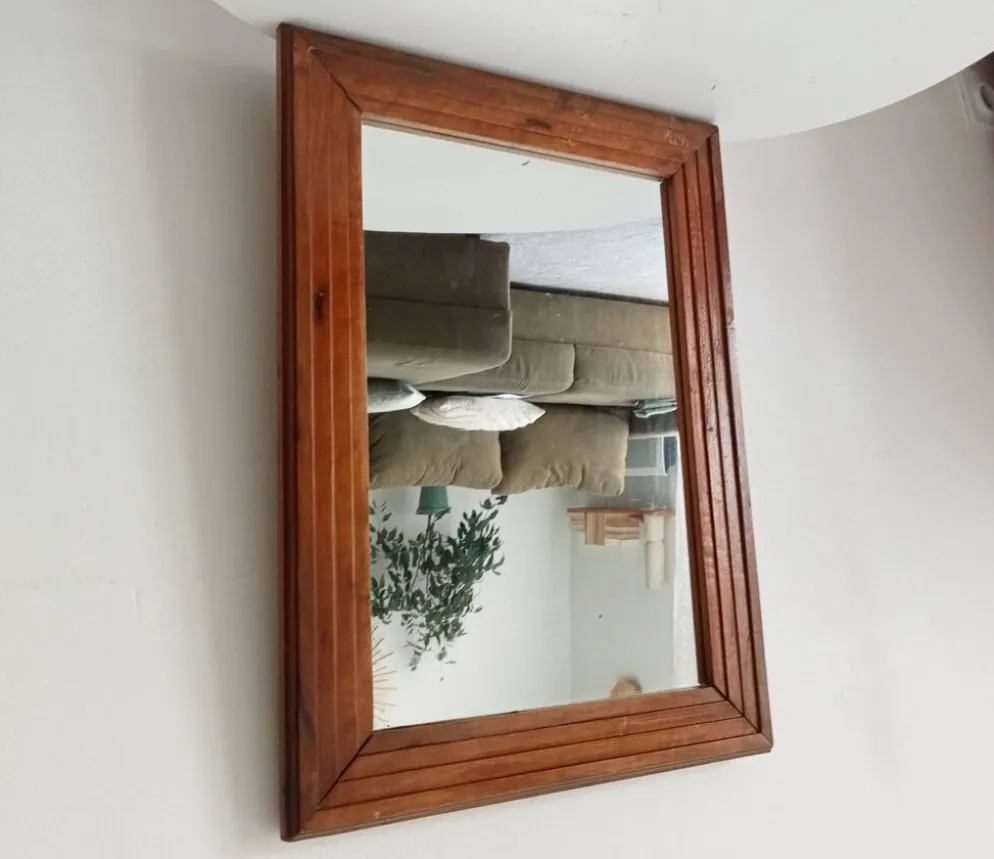Miroir Art déco en bois, années 50