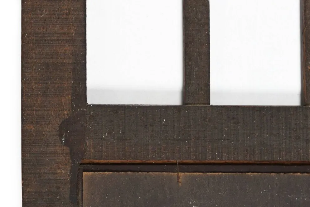 Miroir Art Déco en bois avec miroir taillé en facettes, années 1930