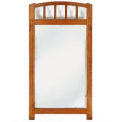 Miroir Art Déco en bois avec miroir taillé en facettes, années 1930