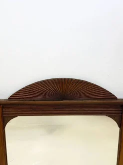 Miroir art déco en bois sculpté, 1930s