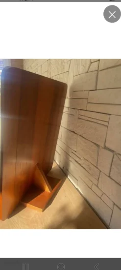 Miroir art déco moderniste en acajou