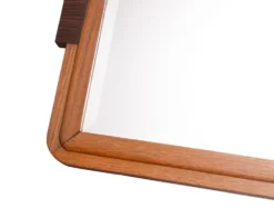 Miroir Art Déco néerlandais, cadre en chêne, École d'Amsterdam, années 1920