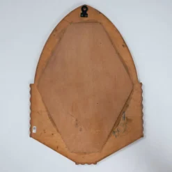 Miroir Art Déco néerlandais en chêne avec des détails ébénisés, 1920-1930