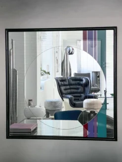 Miroir Art/Design par Eugenio Carmi pour Acerbis années 1980