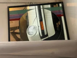 Miroir Art/Design par Eugenio Carmi pour Acerbis années 1980