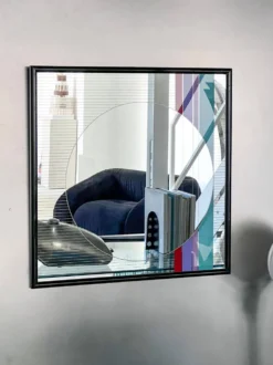 Miroir Art/Design par Eugenio Carmi pour Acerbis années 1980