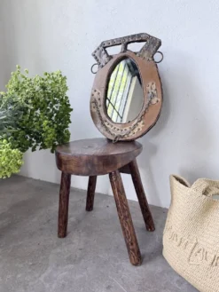 Miroir artisanal brutaliste « cheval »