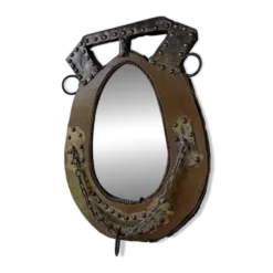 Miroir artisanal brutaliste « cheval »