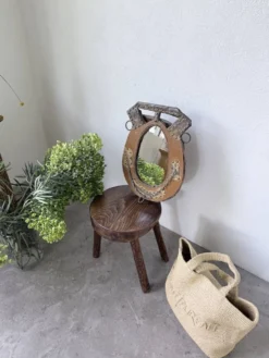 Miroir artisanal brutaliste « cheval »