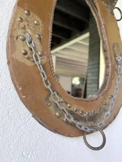 Miroir artisanal brutaliste « cheval »