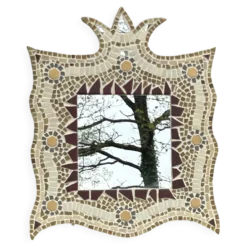 Miroir artisanal Mosaïque de verre, pierre naturelle......