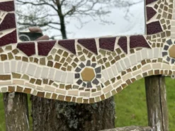 Miroir artisanal Mosaïque de verre, pierre naturelle......