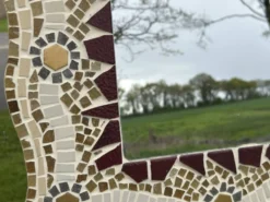 Miroir artisanal Mosaïque de verre, pierre naturelle......