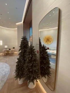 Miroir artisanal organique en laiton