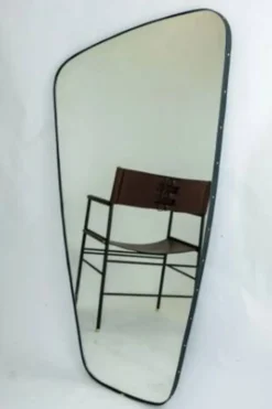 Miroir artisanal organique en laiton