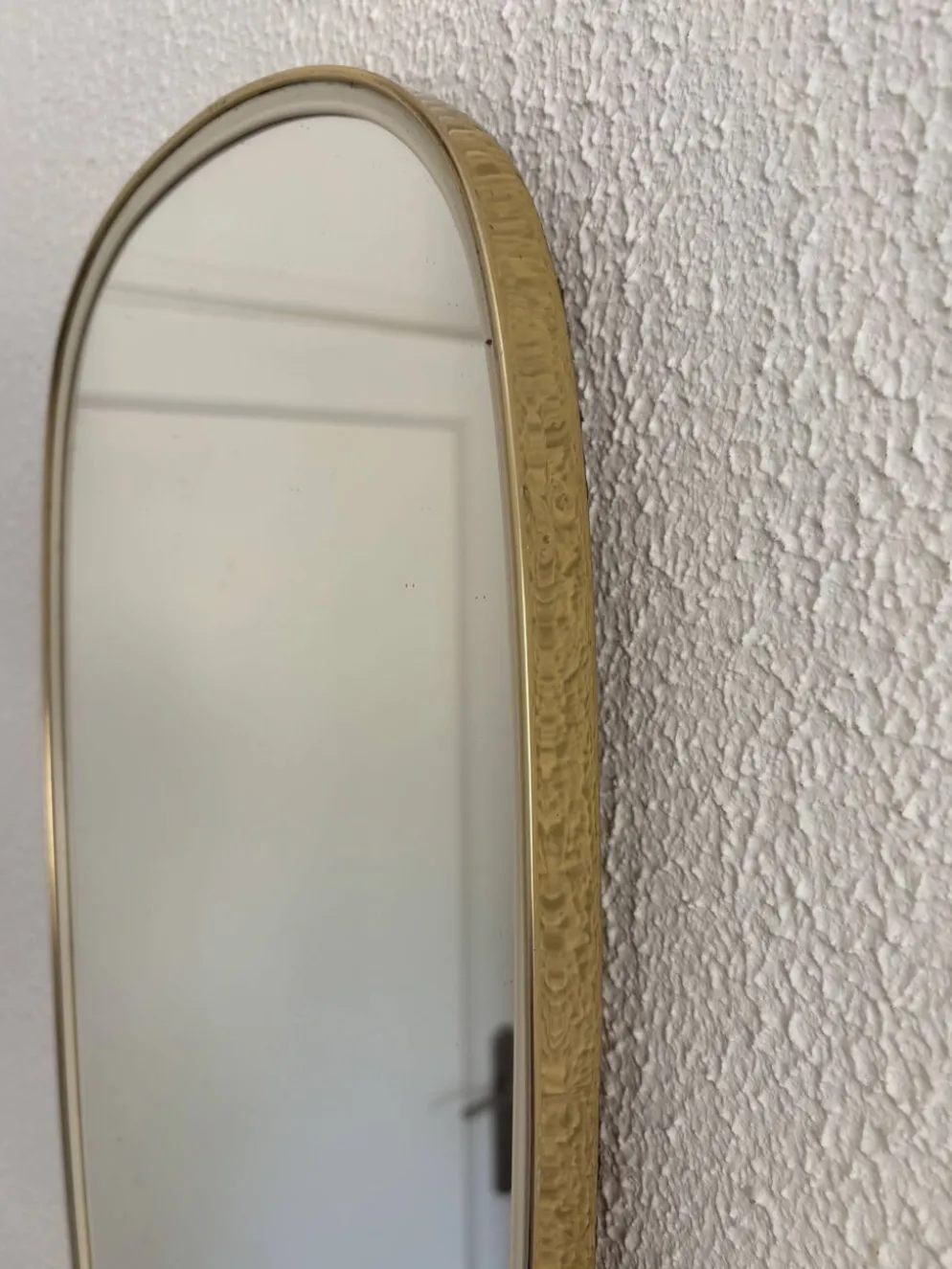Miroir asymétrique rétroviseur vintage 1960 - 78 x 30 cm