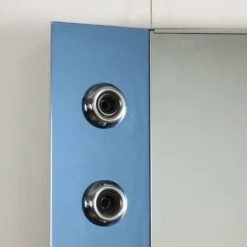 Miroir au design vintage avec lumières en verre, Italie, années 1960.