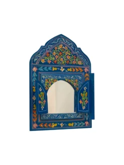Miroir avec cadre en bois peint
